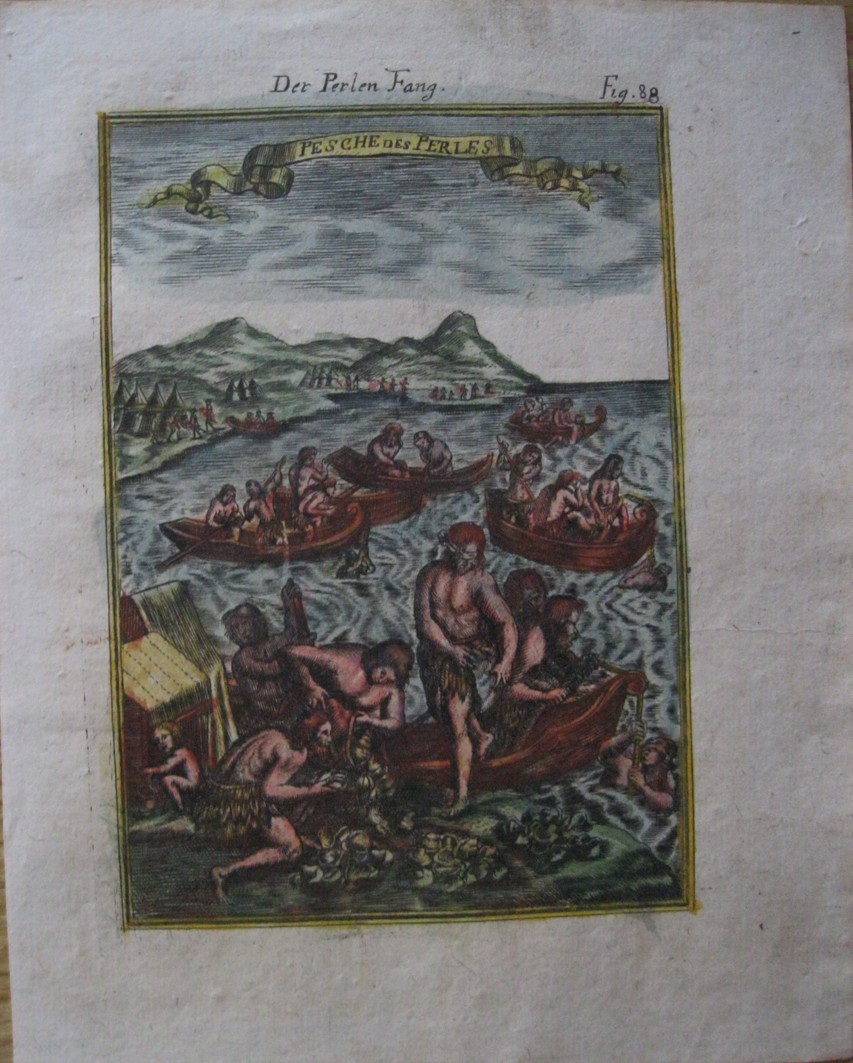 Pescadores de perlas, 1719.Mallet
